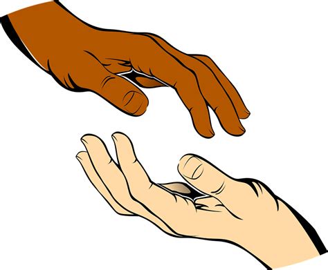 Hands Give Take Brown White Intercultural Empty Free Images