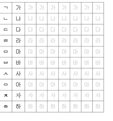 Printable Hangul Alphabet Worksheet My Worksheet Time