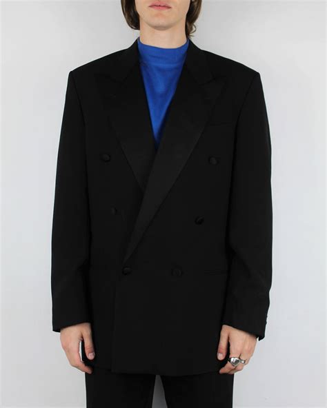 Yves Saint Laurent 🔴 Double Breasted Tuxedo Jacket Black Grailed