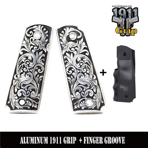 Gunally 1911 Series Pistol Aluminum 3d Engraved Grips Gizmoway