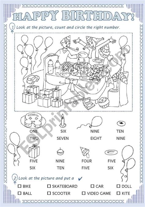 Printable Birthday Activity Sheets Printable Word Searches