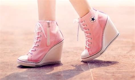 Shoes Converse High Heel Pink Converse Wedges All Star Converse