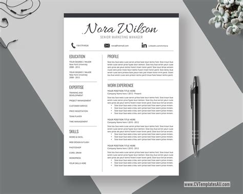 Simple Cv Template For Microsoft Word Cover Letter Basic Curriculum
