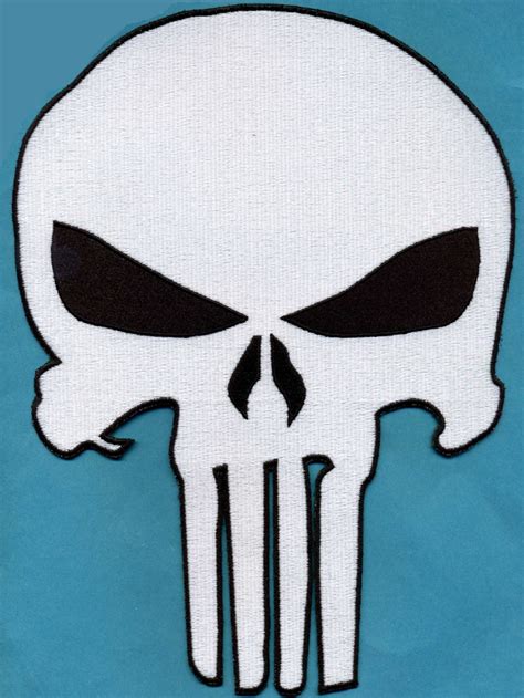 The Punisher Extra Large 8x11 Fully Embroidered Skull Patch Etsy