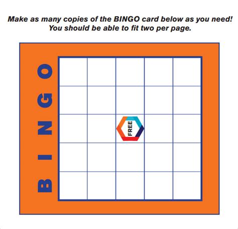 Free 23 Sample Bingo Card Templates In Pdf