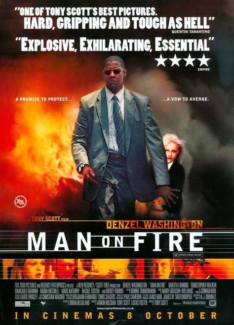 Man On Fire Uk 27x40 Movie Poster 2004