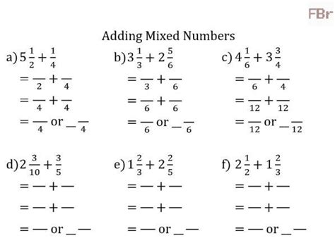 Free Adding And Subtracting Mixed Numbers Worksheets