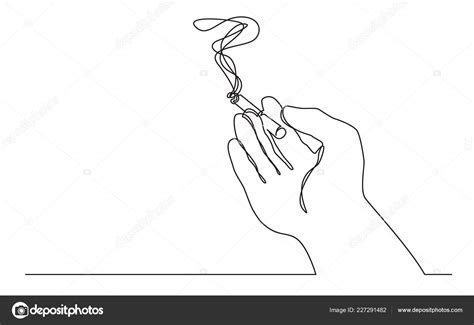 Hand Holding Cigarette Drawing