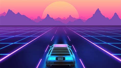 1411550 retrowave delorean artist artwork digital art hd 4k rare gallery hd wallpapers