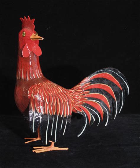 #paper #mache #papier #papermache #rooster #chicken #tutorial #diy #crafts #sculpture #home #decor #art. Papier Maché Rooster #5 | Indigo Arts