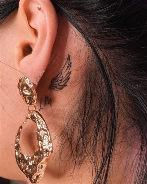 Behind The Ear Angel Wing Tattoo Mimurz