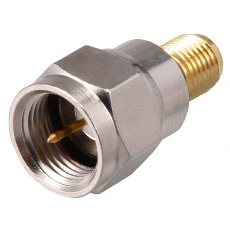 F Type Male To SMA Female Brass Coaxial Cable RF Connector Adapter Pcs