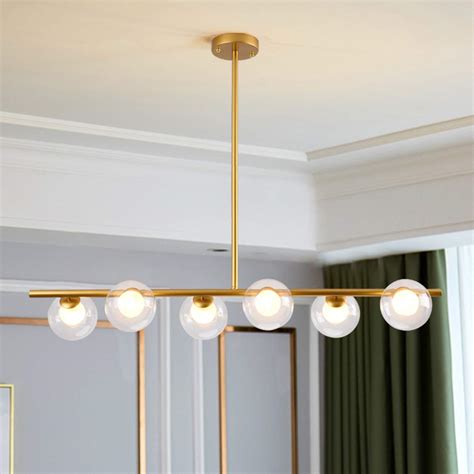 Buy Jaycomey 6 Lights Pendant Lightingmid Century Modern Gold