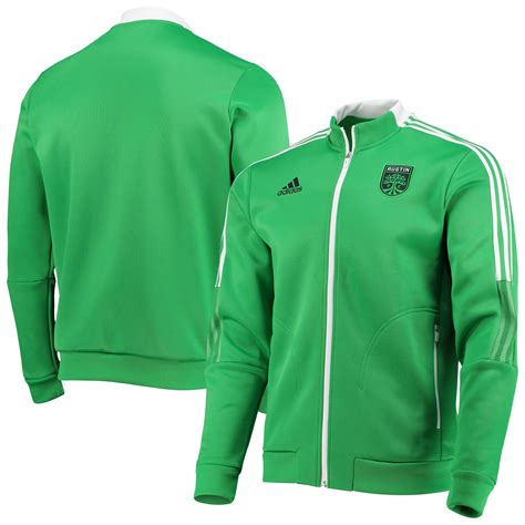 Mens Austin Fc Adidas Green 2021 Player Anthem Full Zip Jacket