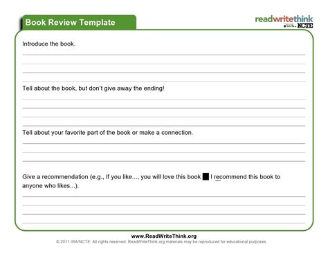 21 Book Review Template For Elementary Students - Free Popular ...