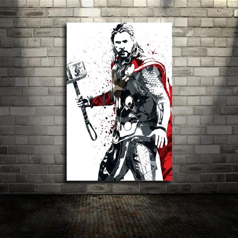 Home how it works downloads help. Thor Marvel Movie Canvas Poster Wall Art Print Kids Decor ...