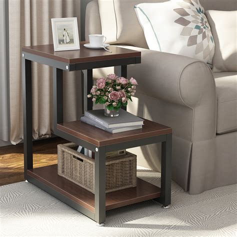 Tribesigns Modern End Tables, 3-Tier Chair Side Table Night Stand with 