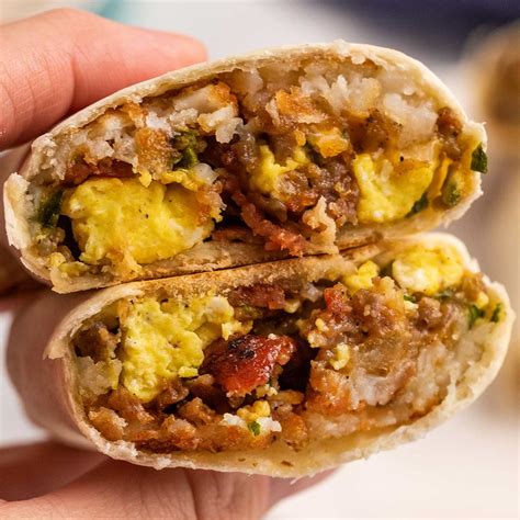 Easy Breakfast Burritos Freezer Friendly The Chunky Chef