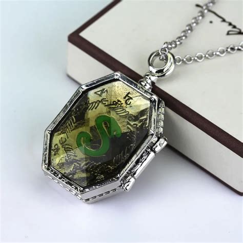 Hogwarts Horcruxes Necklace For Women Slytherin S Pendant Box Necklace