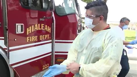 Hialeah Fire Department Tests 230 Firefighters For Covid 19 Youtube