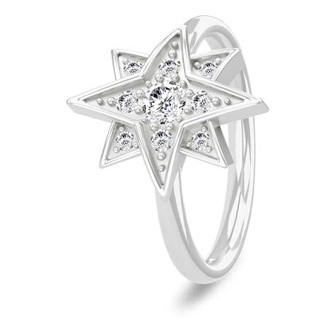 Endless Royal Star Ring Silver Precious Accents Ltd
