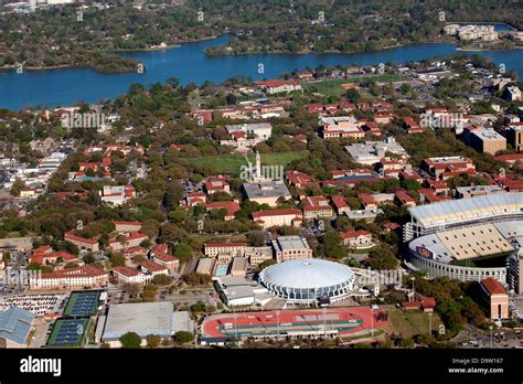 Aerial Of The Louisiana State University Campus With University Lake