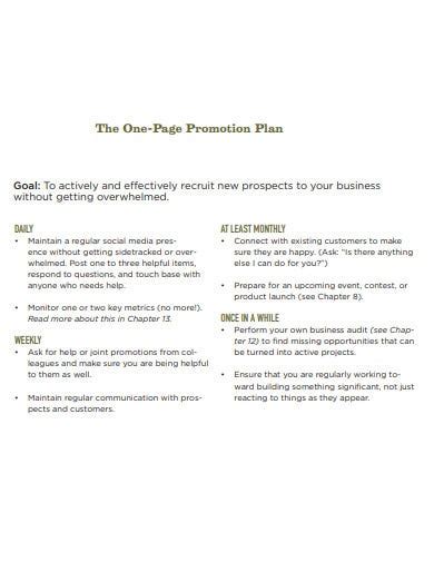 10 Promotion Plan Templates In Pdf