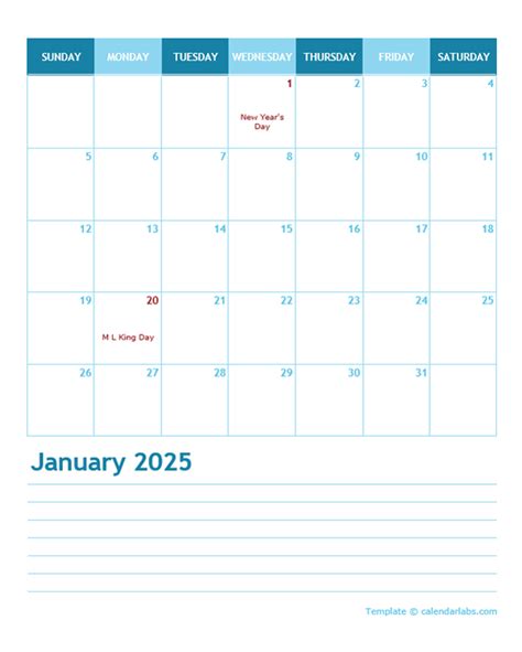 2025 Months Calendar Template Free Printable Templates