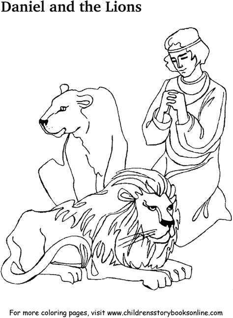 Coloring Book Pages For Children Daniel And The Lions Daniel And