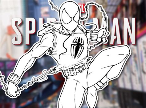 How To Draw The Scarlet Spider Spider Man Ps4 Drawing Tutorial Draw