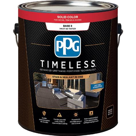 Ppg Timeless 1 Gal Solid Color Exterior Wood Stain Tint Base 3