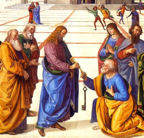 Christ Handing The Keys To St Peter By Pietro Perugino 1481 82