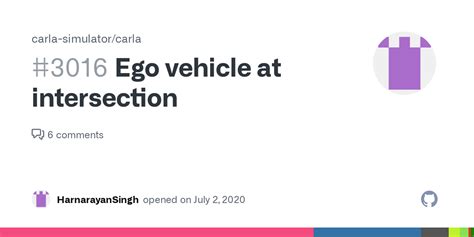 Ego Vehicle At Intersection · Issue 3016 · Carla Simulatorcarla · Github