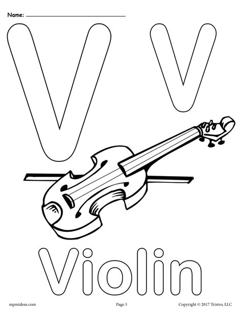 Letter V Alphabet Coloring Pages - 3 FREE Printable Versions! – SupplyMe