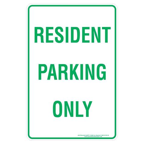 Resident Parking Only Discount Safety Signs New Zealand