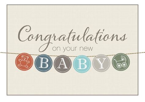 Baby Buttons Congrats Card Birth Congratulations From Brookhollow