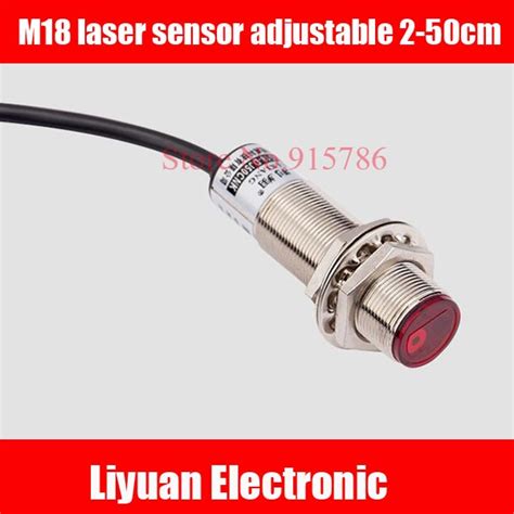 1pcs M18 Laser Sensor 6 36v Visible Diffuse Infrared Sensor Switch Npn