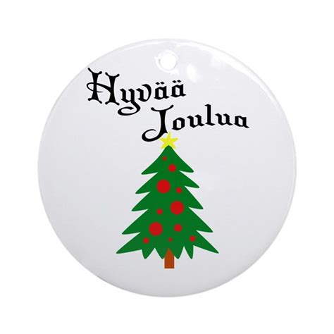 Finnish Christmas Tree Ornament Round By Eforeign
