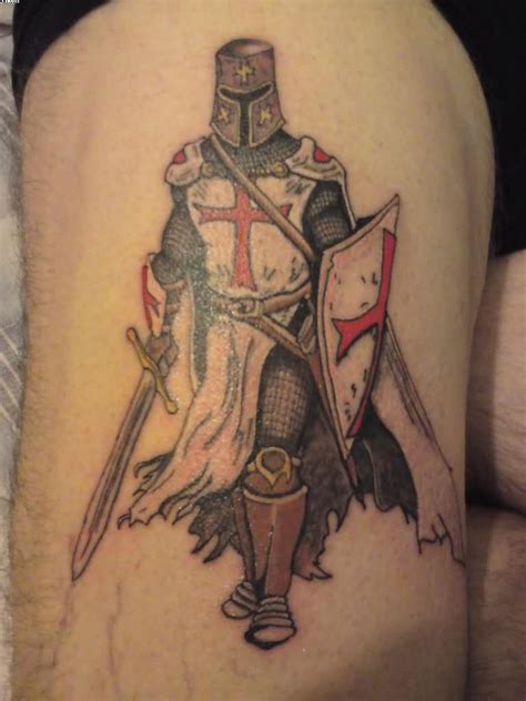 By dubuddha may 30, 2016. Templar Knight Tattoo On Thigh » Tattoo Ideas