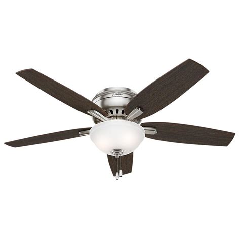 You may find yourself keeping your fan off if it makes a lot of noise, so you don't have to hear it. Hunter Newsome 52 in. Indoor Brushed Nickel Bowl Light Kit ...