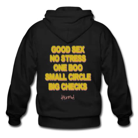 Good Sex No Stress One Boo No Ex Small Circle Big Checks Stay Dangerous Hoodie The Design Is