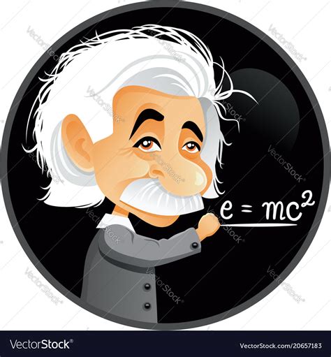 Albert Einstein Editorial Cartoon Royalty Free Vector Image