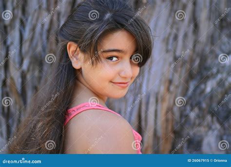 Cute Young Brunette Girl Stock Image Image Of Color 26067915