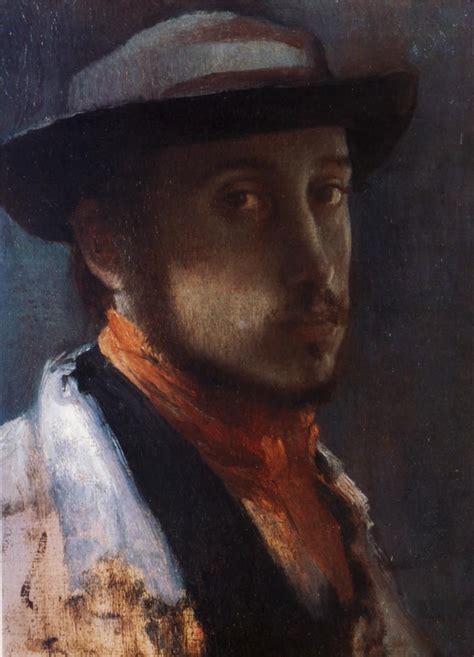 Self Portrait In A Soft Hat By Edgar Degas 1858 Via Wikipaintings