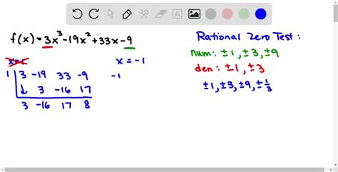 Is a factor of the constant and. Find the rational zeros of the function. p(x)=x^{…