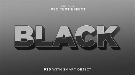 Premium Psd Black Text Effect Editable Template