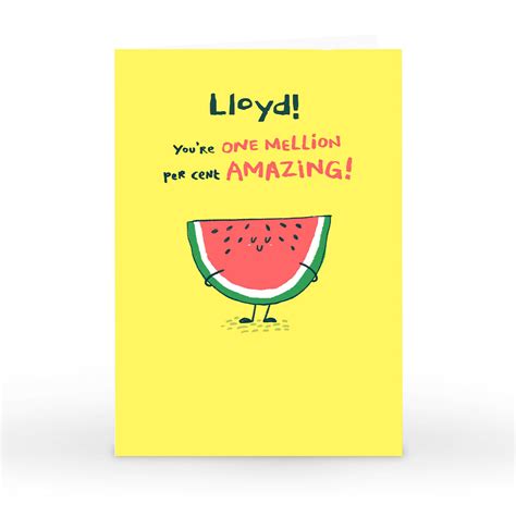 Buy Personalised Hew Ma Card One Mellion Percent Amazing For Gbp 229