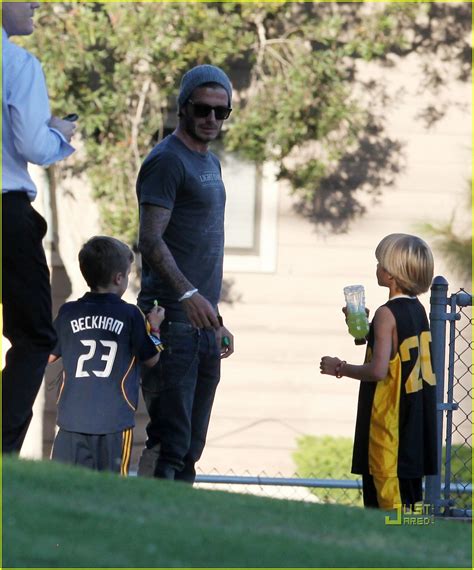 david beckham cruz and romeo playing in the park photo 2476035 cruz beckham david beckham