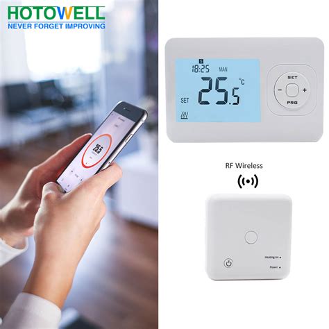 Smart Digital Lcd Display Intelligent Wifi App Controlled Wireless Central Heating Room Thermostat