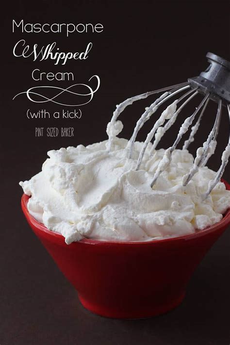 A scoop of vanilla ice cream and a hefty slice of pie go into the blender together, and out comes the ultimate dessert: Mascarpone Whipped Cream - with a kick! - Pint Sized Baker